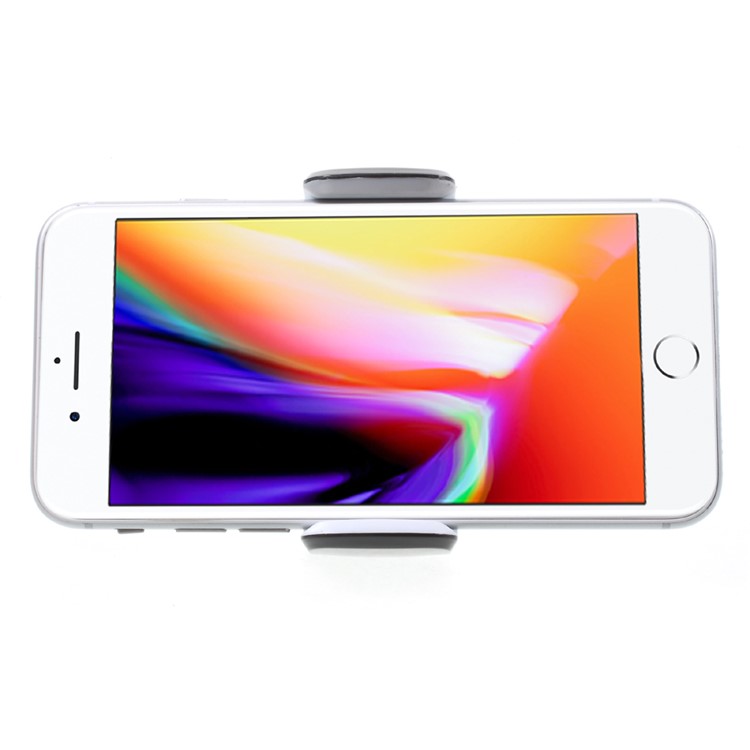 Universal Rotary Car Air Vent Mount for iPhone Samsung LG etc, Width: 5.5-10cm - Black + White-2