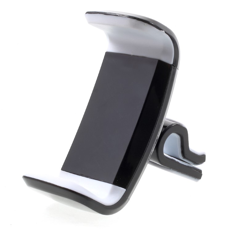 Universal Rotary Car Air Vent Mount for iPhone Samsung LG etc, Width: 5.5-10cm - Black + White-5