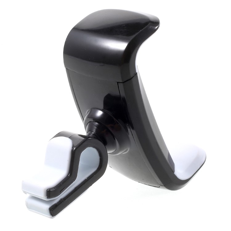 Universal Rotary Car Air Vent Mount for iPhone Samsung LG etc, Width: 5.5-10cm - Black + White-6