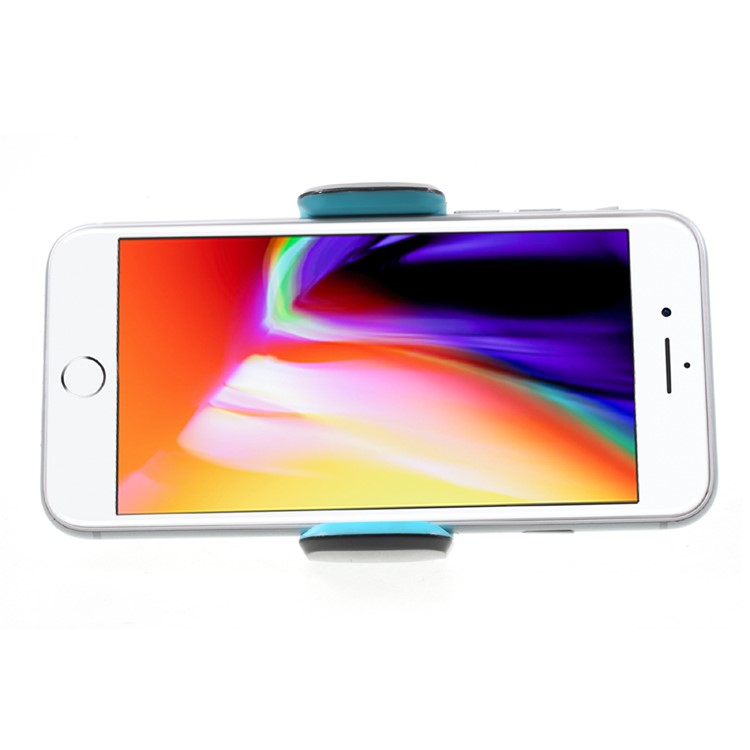 Mini Car Air Vent Mount Phone Holder for iPhone Samsung LG etc, Width: 5.5-10cm - Black + Blue-2