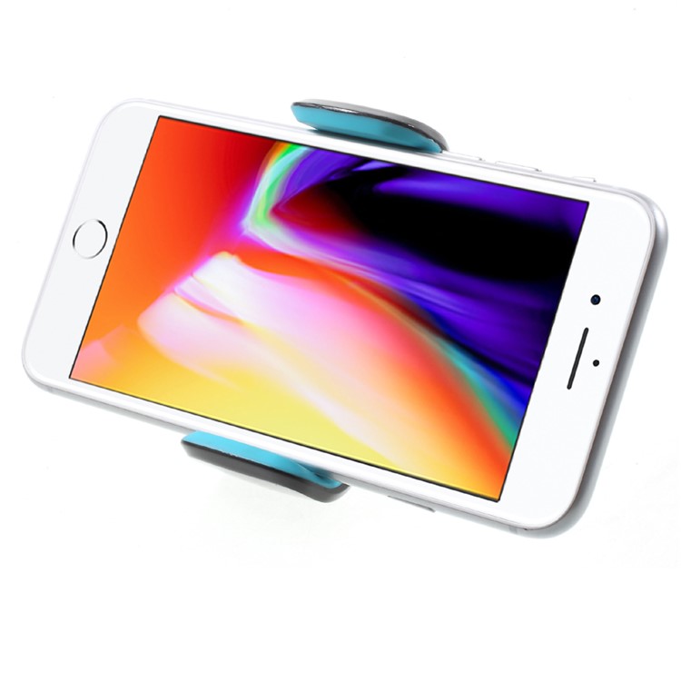 Mini Car Air Vent Mount Phone Holder for iPhone Samsung LG etc, Width: 5.5-10cm - Black + Blue-3