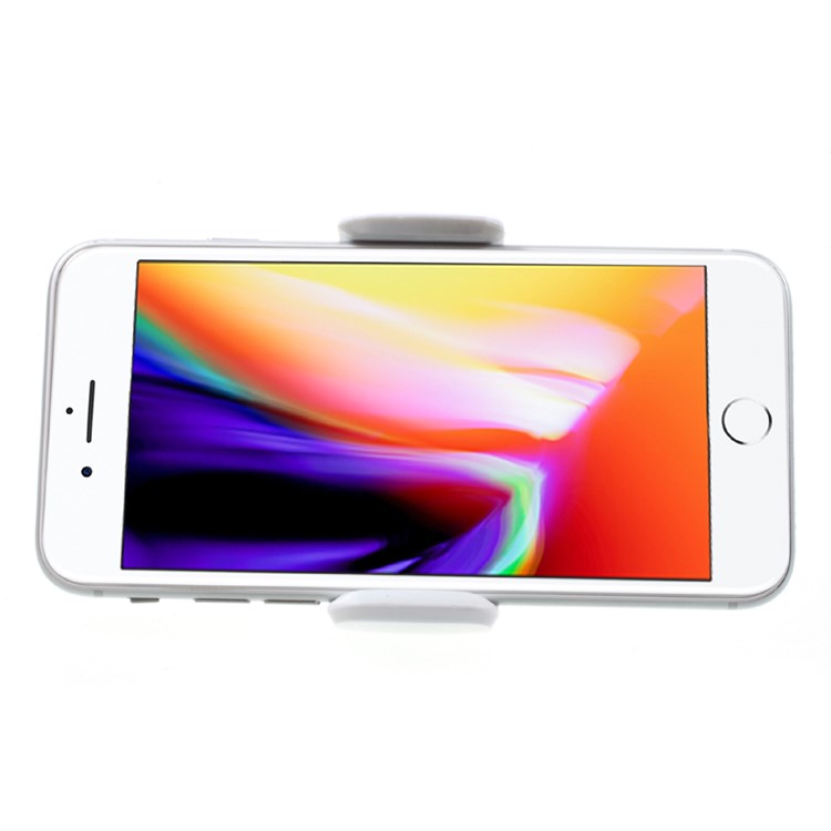 Mini Rotary Car Air Vent Smartphone Bracket for iPhone Samsung LG etc, Width: 5.5-10cm - White-2