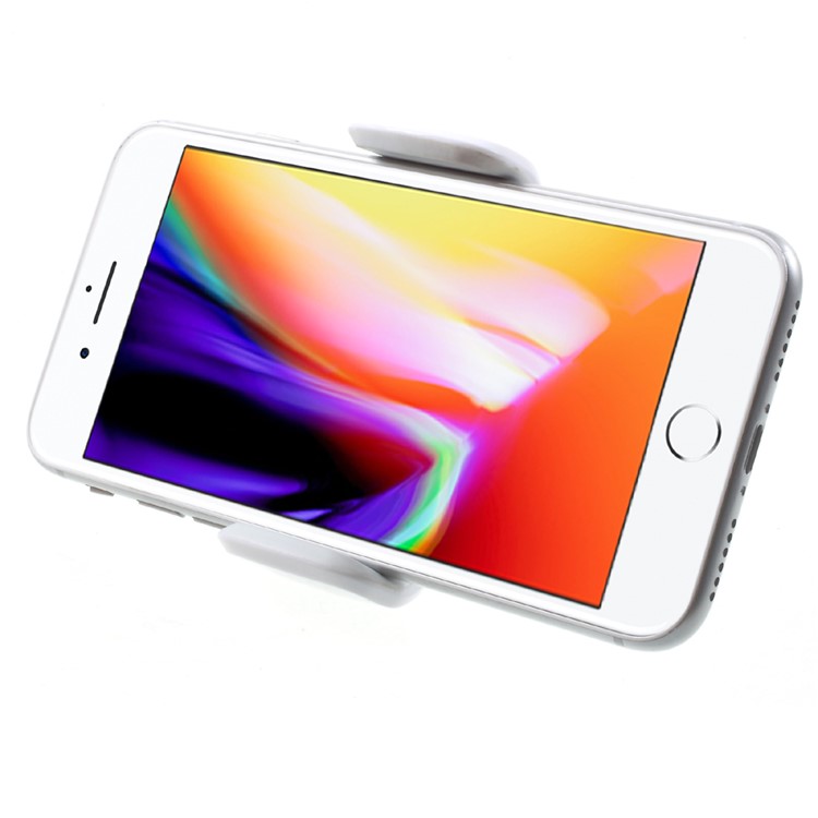 Mini Rotary Car Air Vent Smartphone Bracket for iPhone Samsung LG etc, Width: 5.5-10cm - White-3