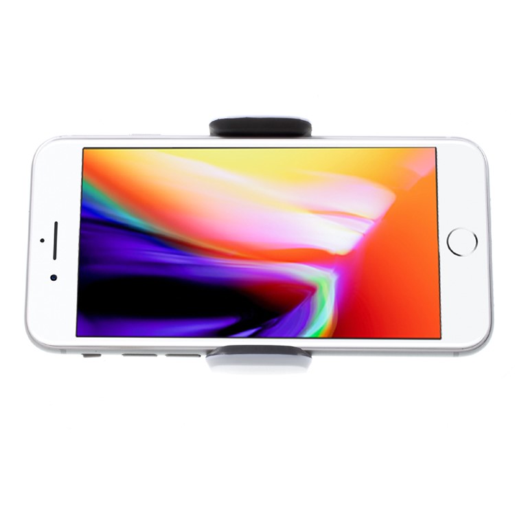 Mini Car Air Vent Mount Mobile Phone Bracket for iPhone Samsung LG etc, Width: 5.5-10cm - White + Black-2