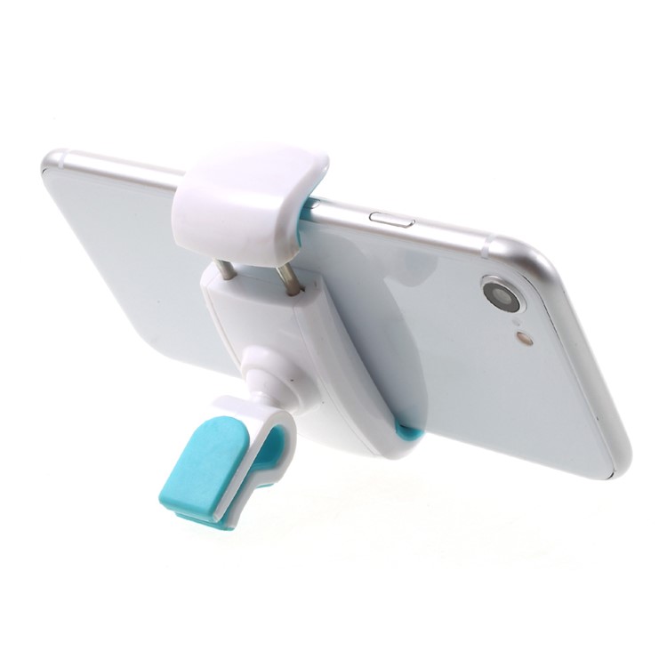 Universal Car Air Outlet Mount Phone Holder for iPhone Samsung LG etc, Width: 5.5-10cm - White + Blue-1
