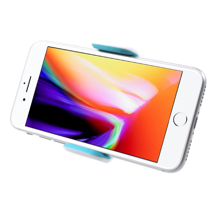 Universal Car Air Outlet Mount Phone Holder for iPhone Samsung LG etc, Width: 5.5-10cm - White + Blue-3