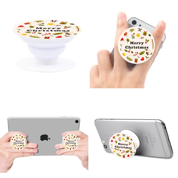 Epoxy Pattern Universal Desktop Mount Holder for iPad iPhone Samsung - Christmas Elements-4