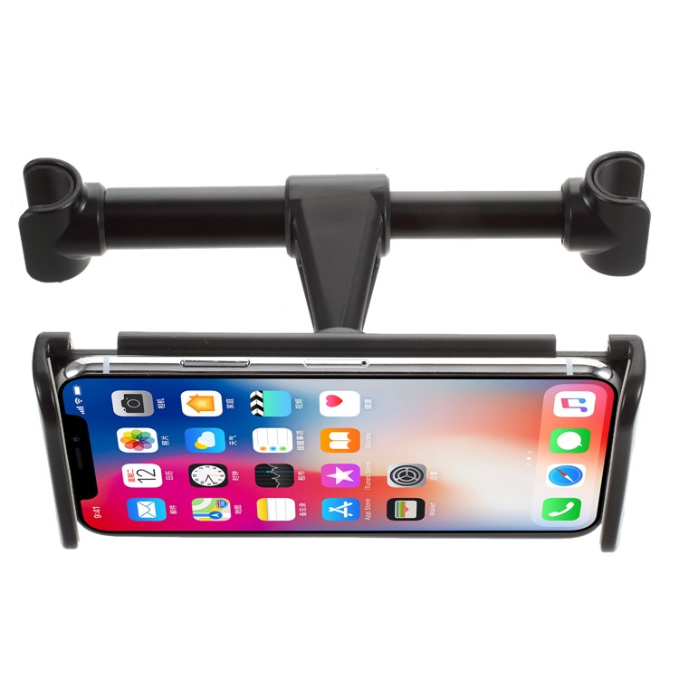 Car Phone Holder Rear Pillow Rear Seats 360 Degree Rotatable Stand - Black-6