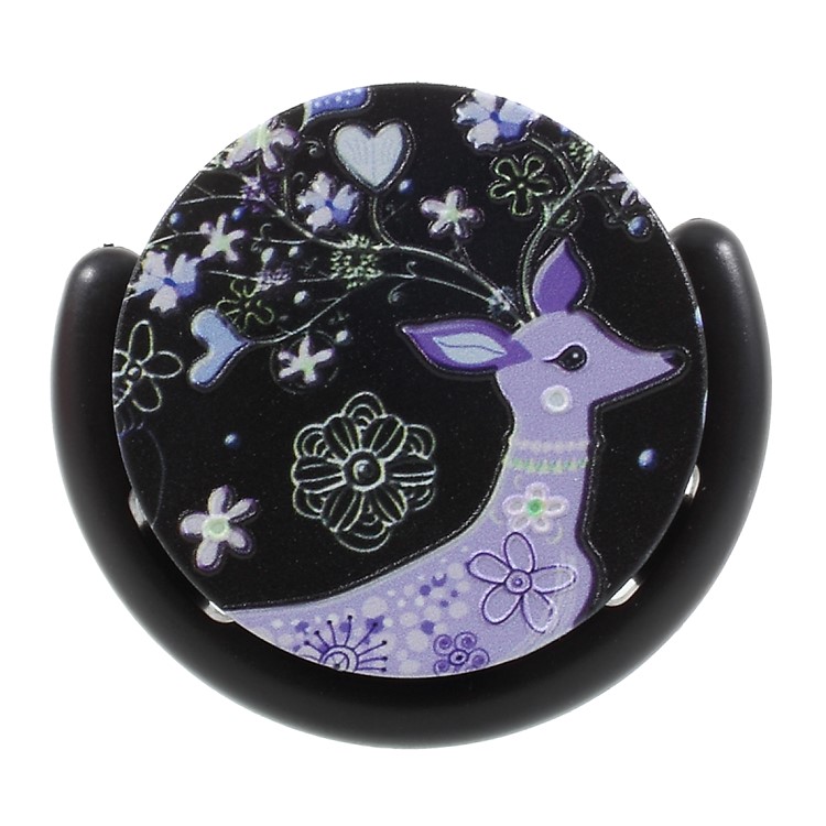 

NXE Mobile Phone Finger Grip Expanding Car Mount for iPhone Samsung Smartphone - Purple Deer