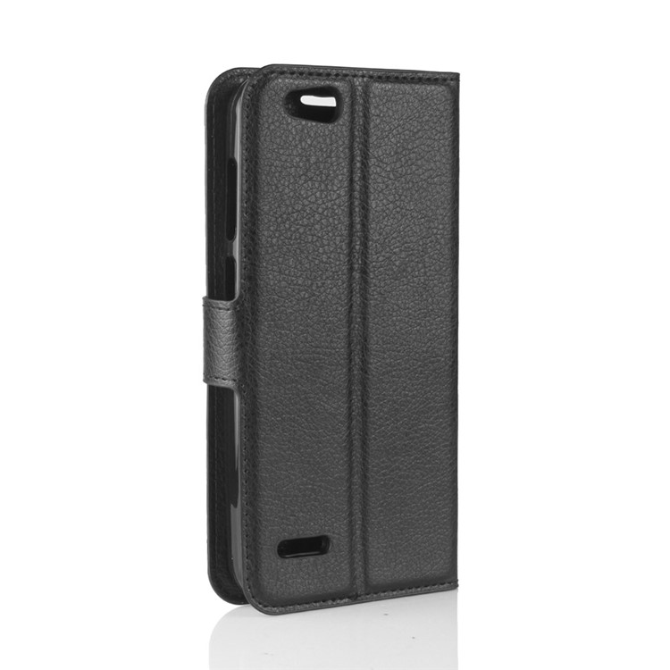 Litchi Texture Wallet Stand Leather Case for ZTE Tempo X N9137 - Black-6