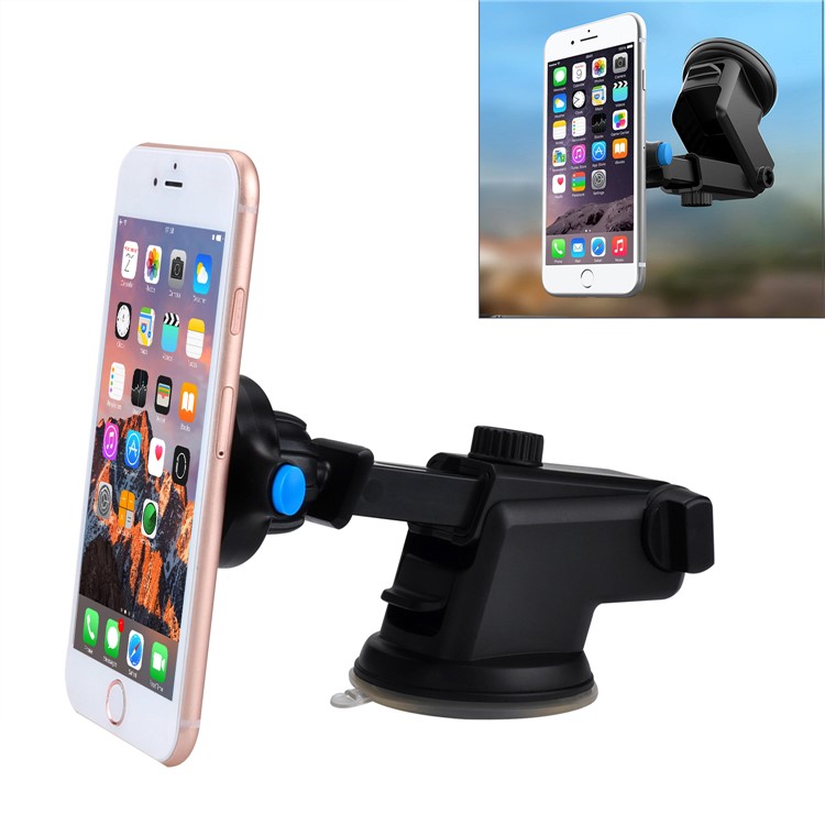 180 Degree Car Phone Holder GPS Device Holder Universal Magnetic Air Vent Mount - Black-1