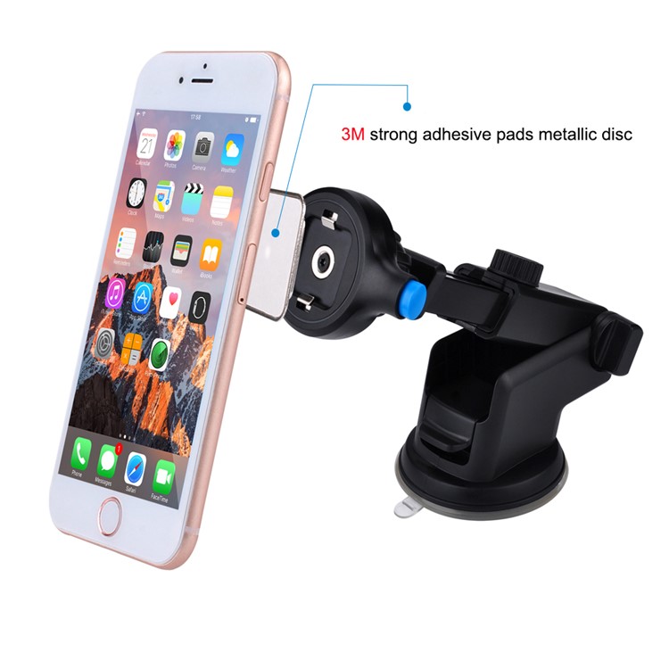 180 Degree Car Phone Holder GPS Device Holder Universal Magnetic Air Vent Mount - Black-2