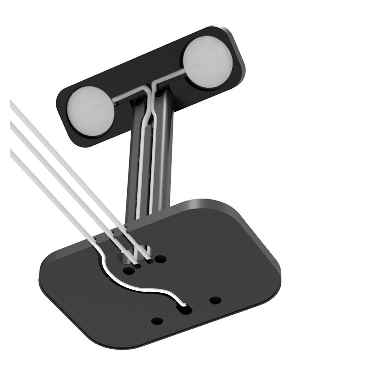 HJZJ003 Aluminum 2 In 1 Airpods Apple Watch Stand Dual Head iWatch Charging Stand Dock Station - Black-4