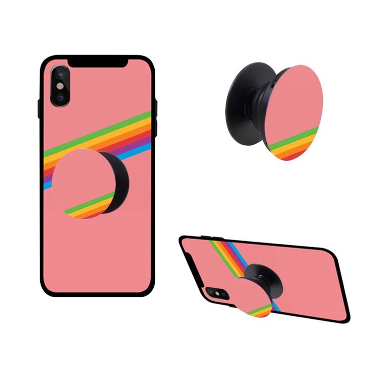 

NXE Mobile Phone Finger Grip Expanding Stand for iPhone Samsung Smartphone - Pink