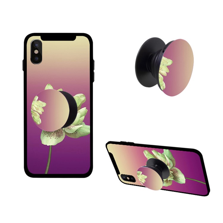 NXE Flower Pattern Mobile Phone Finger Grip Expanding Mount for iPhone Samsung Smartphone - Style A-1