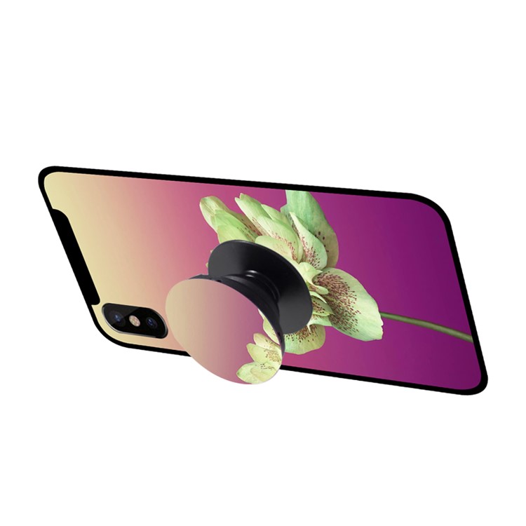 NXE Flower Pattern Mobile Phone Finger Grip Expanding Mount for iPhone Samsung Smartphone - Style A-8