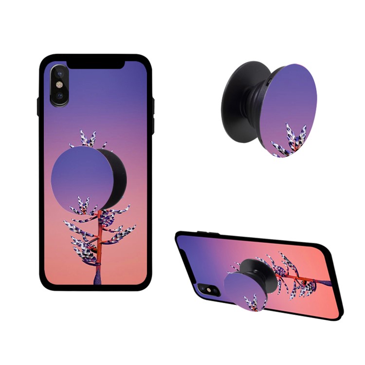 

NXE Flower Pattern Mobile Phone Finger Grip Pop Out Mount for iPhone Samsung Smartphone - Style C