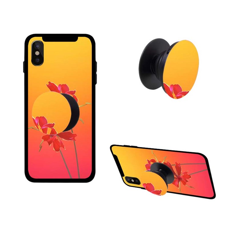 

NXE Flower Pattern Finger Grip Phone Stand Holder Cord Wrap for iPhone Samsung Smartphone - Style E