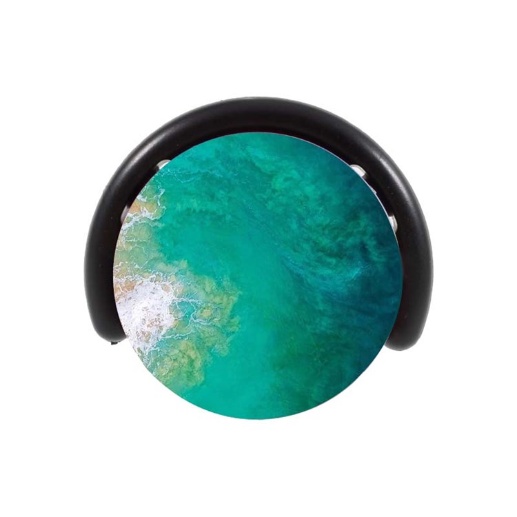NXE Patterned Mobile Phone Finger Grip Expanding Mount for iPhone Samsung Smartphone - Green Sea-2