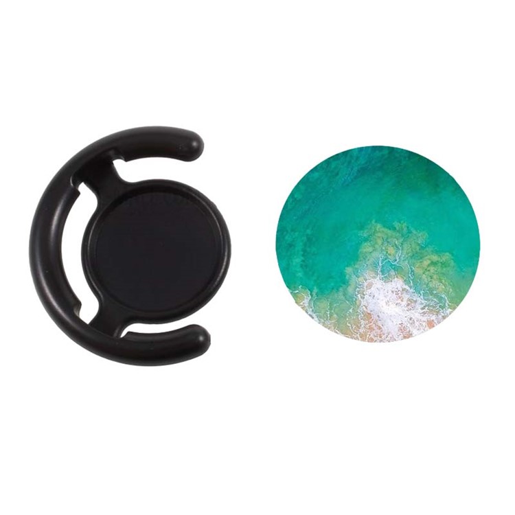 NXE Patterned Mobile Phone Finger Grip Expanding Mount for iPhone Samsung Smartphone - Green Sea-4