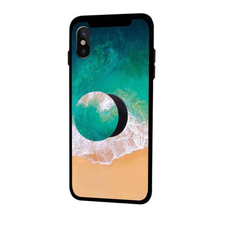 NXE Patterned Mobile Phone Finger Grip Expanding Mount for iPhone Samsung Smartphone - Green Sea-7