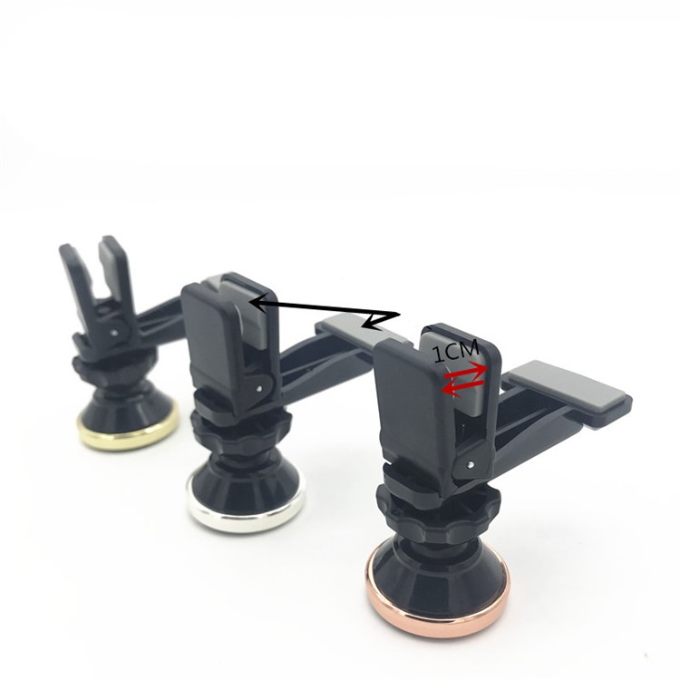 Magnetic 360 Degree Rotation Car Air Vent Mount for iPhone Samsung Huawei - Silver-10