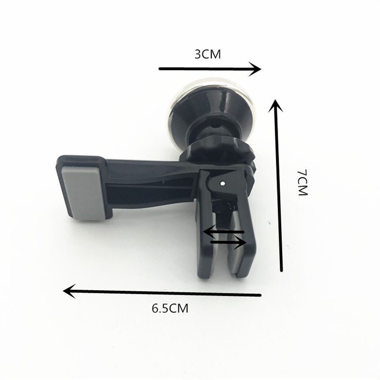 Magnetic 360 Degree Rotation Car Air Vent Mount for iPhone Samsung Huawei - Silver-6