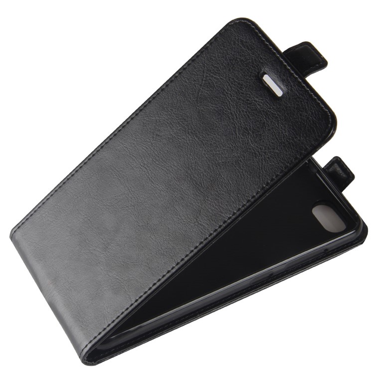 Crazy Horse Vertical Flip Leather Mobile Phone Shell with Card/Photo Slot for ZTE Blade Force N9517 - Red-3