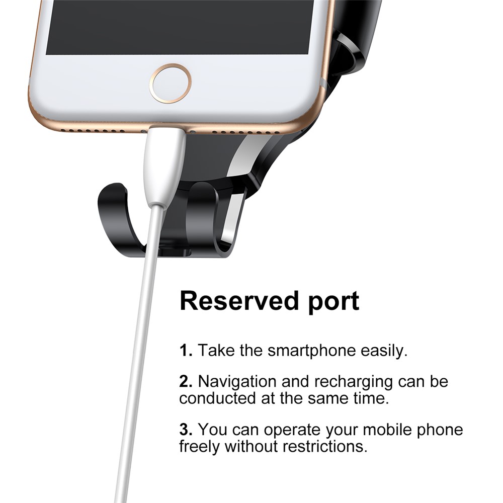 BASEUS 360 Degree Rotation Universal Gravity Suction Cup Car Mount for iPhone Samsung, Width Range: 63-88mm - Red-6