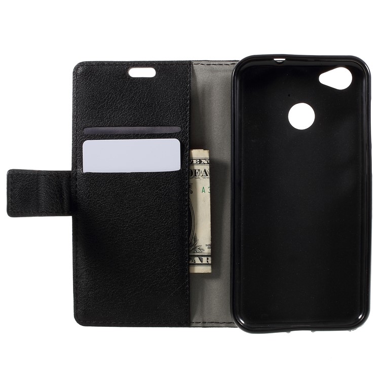 Wallet Stand PU Leather Protective Case for ZTE Blade A6 - Black-6