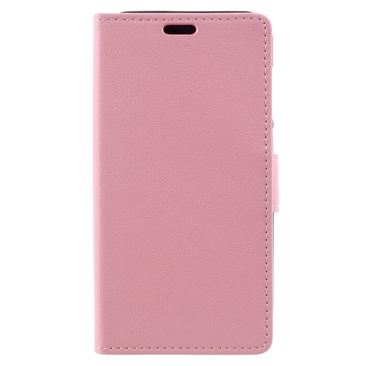 PU Leather Card Holder Mobile Phone Case for ZTE Blade A6 - Pink-1