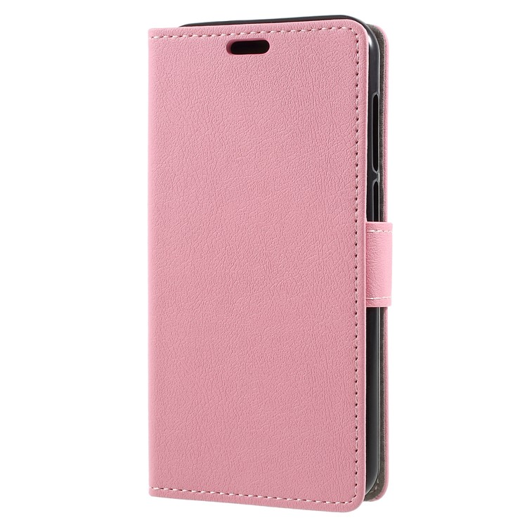 PU Leather Card Holder Mobile Phone Case for ZTE Blade A6 - Pink-2