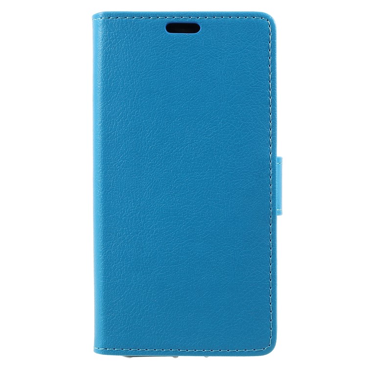 Folio Flip PU Leather Wallet Stand Mobile Phone Shell for ZTE Blade A6 - Blue-1