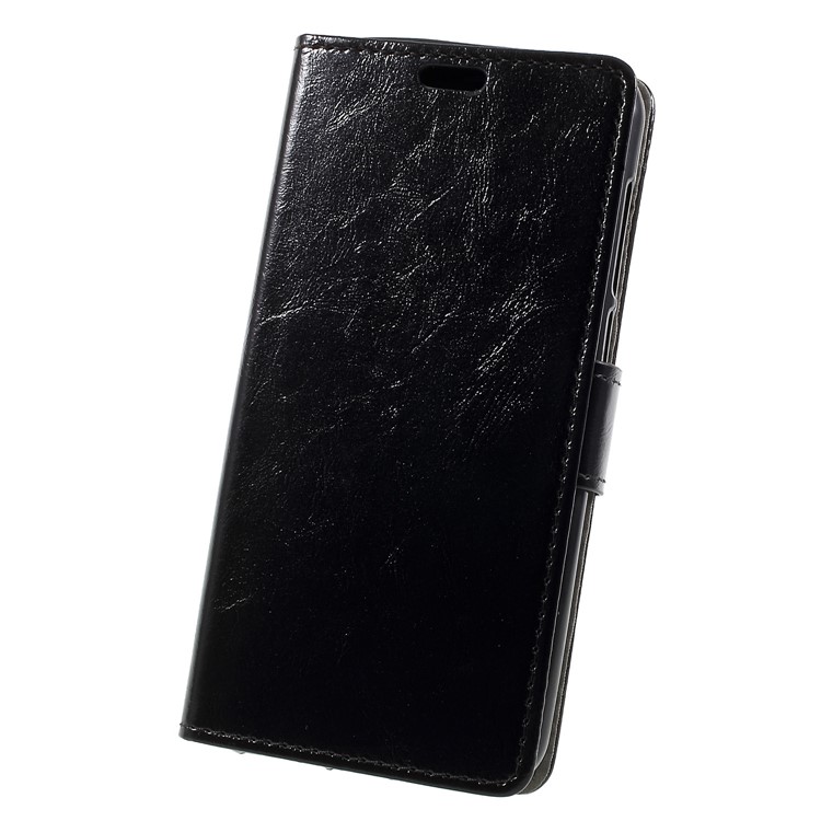 Crazy Horse Stand Wallet Leather Protection Mobile Shell for ZTE Blade A6 - Black-3