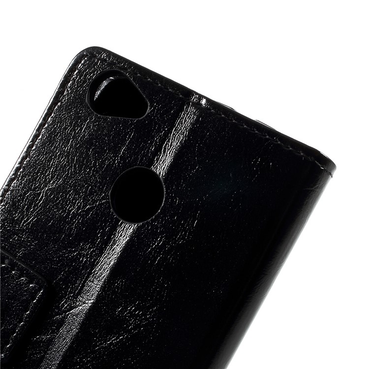 Crazy Horse Stand Wallet Leather Protection Mobile Shell for ZTE Blade A6 - Black-8