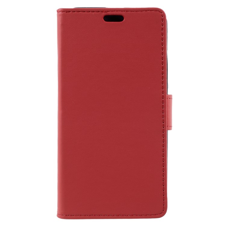Folio Flip PU Leather Wallet Stand Case for ZTE Blade A601 - Red-3