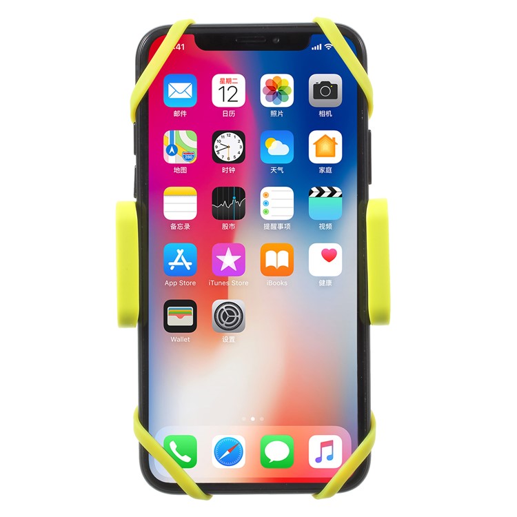 IDMIX DM05 Universal Bicycle Bike Mount Phone Holder with Elastic Secure Strap for iPhone X Etc. Clamp Width: 4-10cm-2