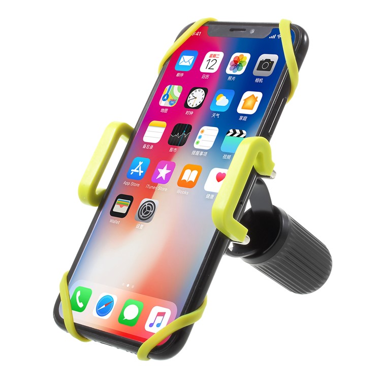 IDMIX DM05 Universal Bicycle Bike Mount Phone Holder with Elastic Secure Strap for iPhone X Etc. Clamp Width: 4-10cm-3
