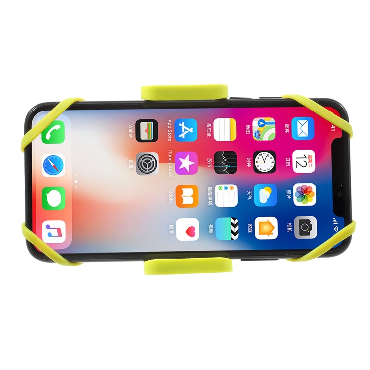 IDMIX DM05 Universal Bicycle Bike Mount Phone Holder with Elastic Secure Strap for iPhone X Etc. Clamp Width: 4-10cm-6