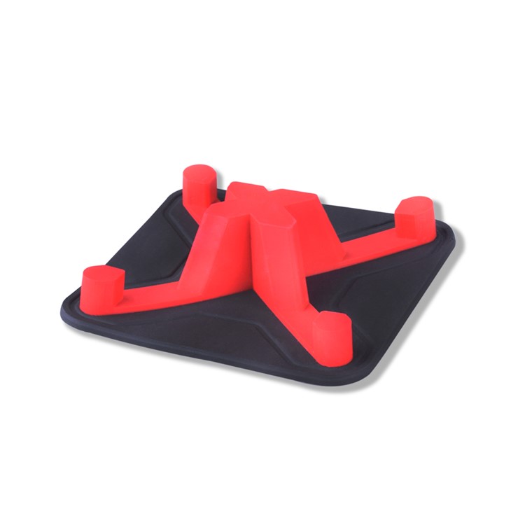 Smartphone Silicone Desktop Bracket Anti-slip GPS Car Stand Holder for iPhone Samsung Huawei - Red-2