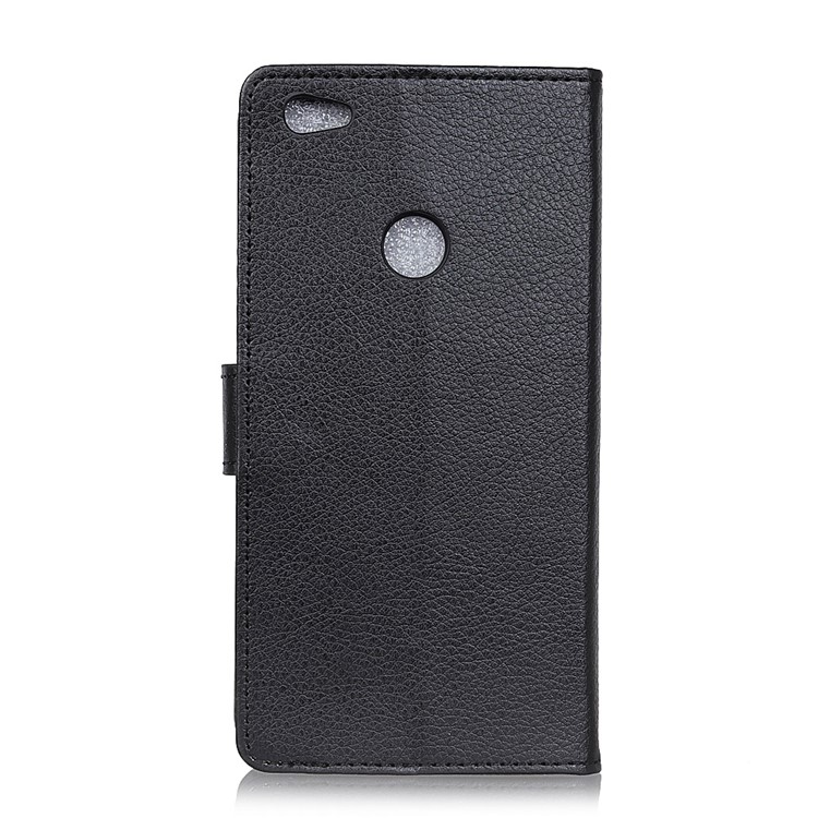 Litchi Texture PU Leather Wallet Stand Case for ZTE Blade A6 - Black-2