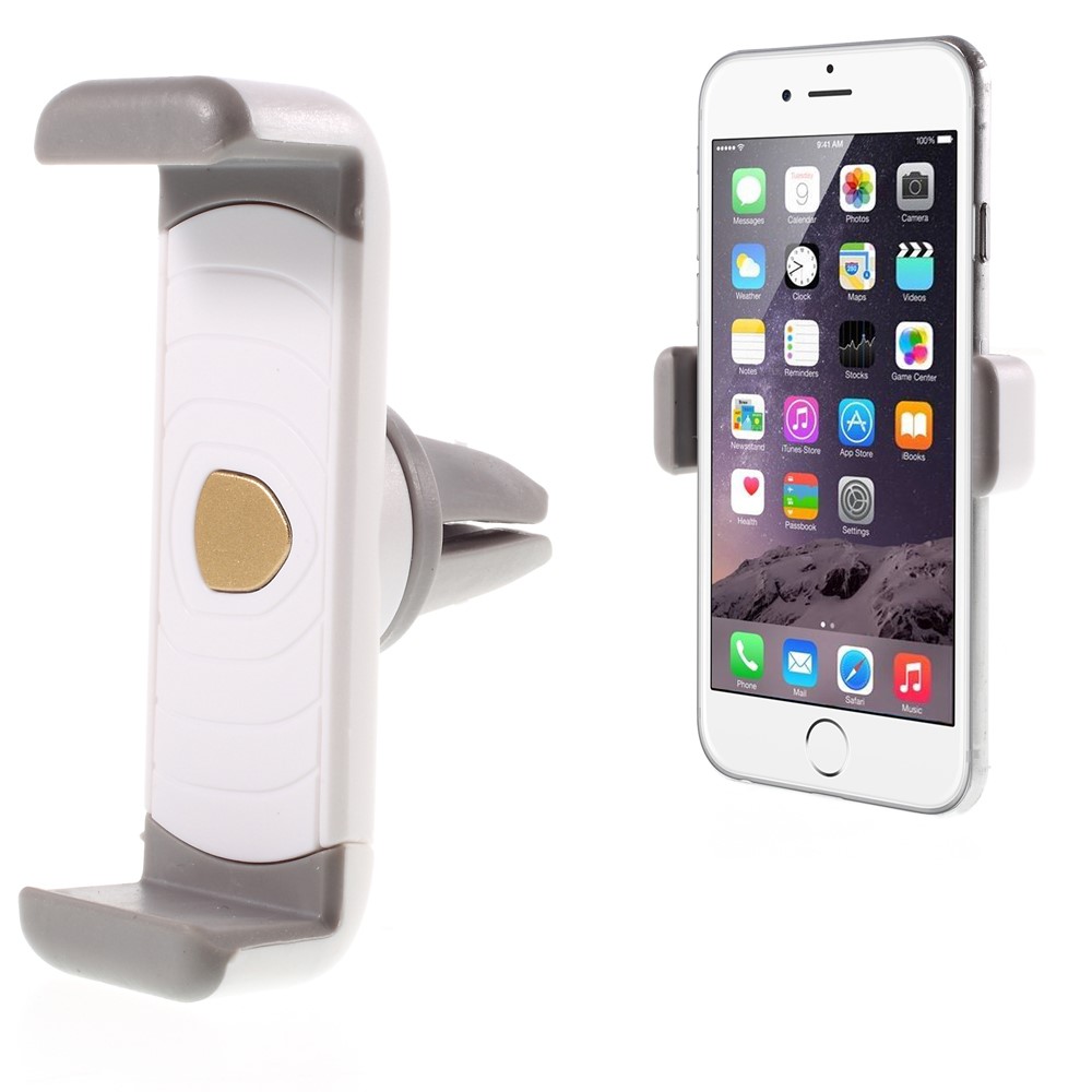 Suporte de Telefone de Montagem de Ventilação de ar Ajustável Para o Suporte Para Iphone/samsung/huawei - Branco