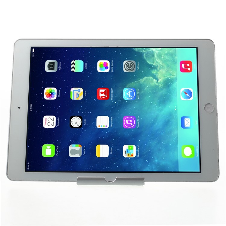 Rubberized Plastic Adjustable Cell Phone Stand Tablet Holder for iPhone iPad Samsung - Silver Color-6