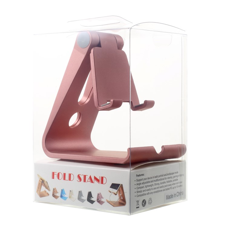Cell Phone Stand Universal Plastic Desktop Flexible Tablet Desk Holder for iPhone iPad Samsung - Rose Gold Color-7