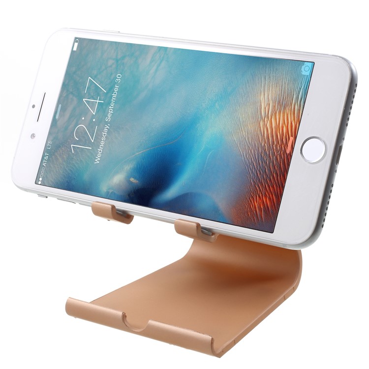 Universal Adjustable Cellphone and Tablet Desktop Holder Stand for iPhone iPad Samsung - Gold Color-2
