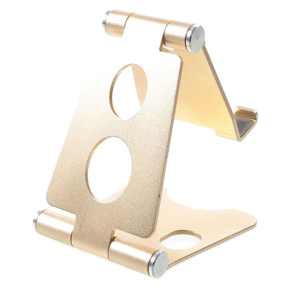 Folding Rotary Aluminum Alloy Desktop Supporting Stand for iPhone iPad Samsung etc - Gold-7