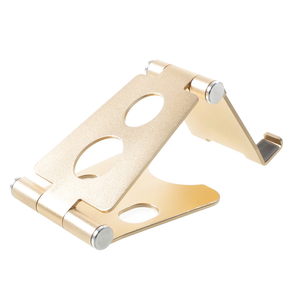 Folding Rotary Aluminum Alloy Desktop Supporting Stand for iPhone iPad Samsung etc - Gold-8