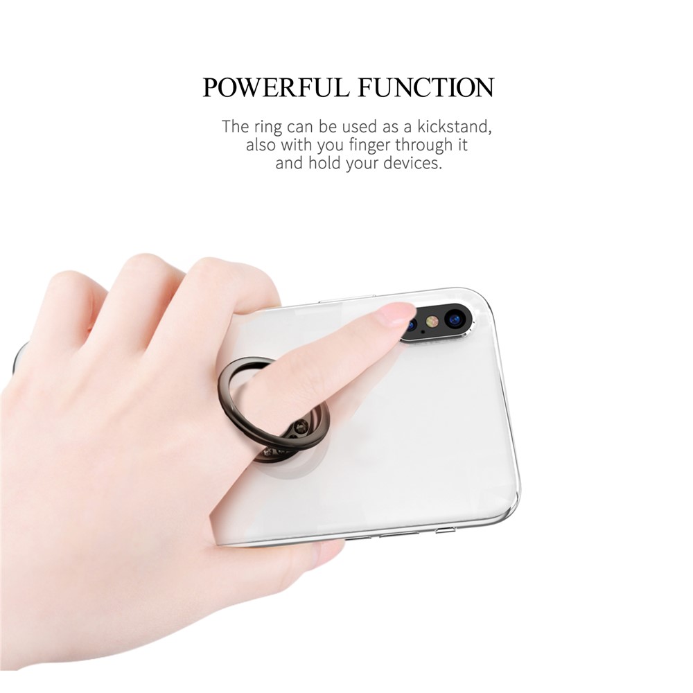 KINGXBAR Authorized Swarovski Crystal Decor Rotary Finger Ring Phone Tablet Holder for iPhone Samsung Huawei etc. - Black-3