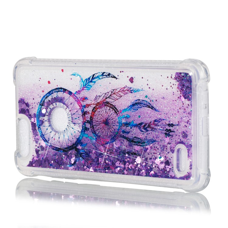 Liquid Glitter Powder Quicksand Shockproof TPU Back Case for ZTE Z982 - Dream Catcher-1