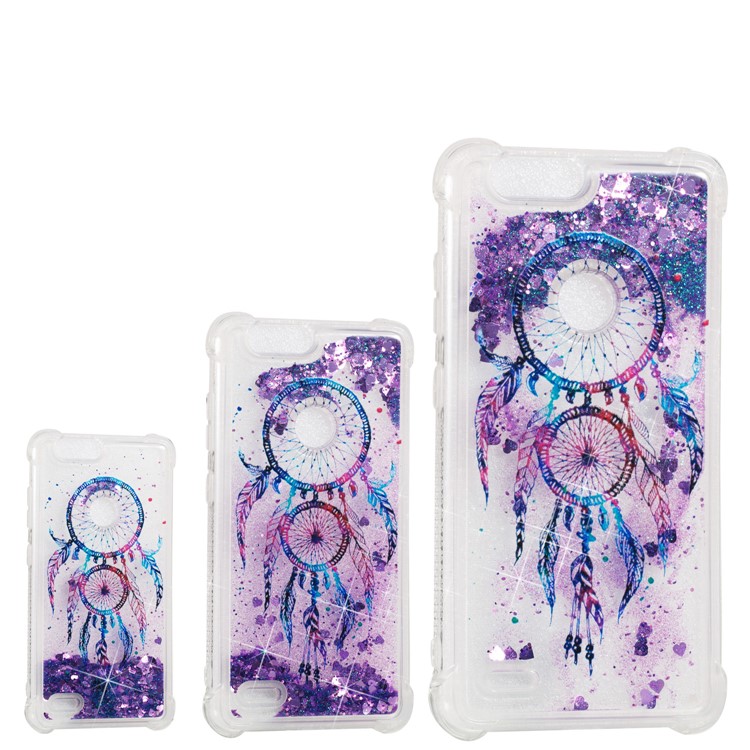 Liquid Glitter Powder Quicksand Shockproof TPU Back Case for ZTE Z982 - Dream Catcher-4
